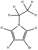 3-Bromo-1-ethylpyrrole-d8 结构式