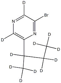 2-Bromo-6-(sec-butyl)pyrazine-d11 化学構造式