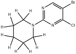 5-Bromo-4-chloro-2-(piperidino-d10)-pyrimidine Structure