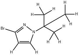 3-Bromo-1-(tert-butyl)pyrazole-d11 Struktur