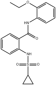 2-[(Cyclopropylsulfonyl)amino]-N-(2-ethoxyphenyl)benzamide, 1646499-97-9, 结构式