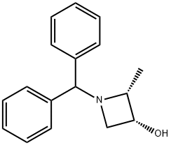 (2R,3R)-1-(二苯基甲基)-2-甲基氮杂环丁烷-3-醇, 164906-65-4, 结构式