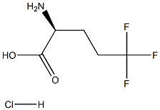 (2S)-2-amino-5,5,5-trifluoropentanoic acid hydrochloride 化学構造式