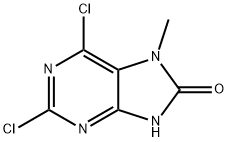 8H-Purin-8-one, 2,6-dichloro-7,9-dihydro-7-methyl- 化学構造式