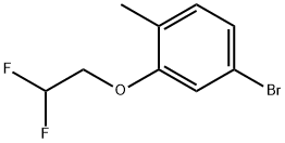 4-Bromo-2-(2,2-difluoroethoxy)-1-methylbenzene 化学構造式