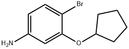 4-Bromo-3-(cyclopentyloxy)aniline 化学構造式