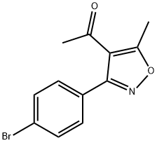 Ethanone, 1-[3-(4-broMophenyl)-5-Methyl-4-isoxazolyl]- Structure