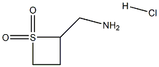 2-(aminomethyl)thietane 1,1-dioxide hydrochloride Structure