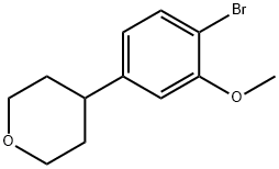 4-(4-bromo-3-methoxyphenyl)tetrahydro-2H-pyran 化学構造式