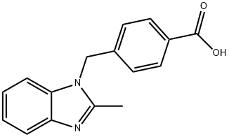 Benzoic acid, 4-?[(2-?methyl-?1H-?benzimidazol-?1-?yl)?methyl]?- Structure