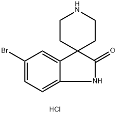 5-Bromospiro[Indoline-3,4'-Piperidin]-2-One Hydrochloride Struktur