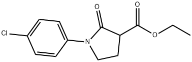 1-(4-氯苯基)-2-氧代吡咯烷-3-羧酸乙酯 结构式