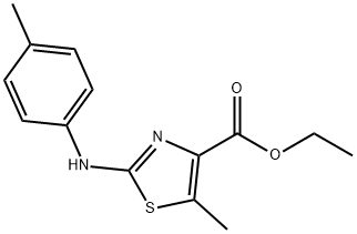 5-Methyl-2-p-tolylaminothiazole-4-carboxylic acid ethyl ester Structure