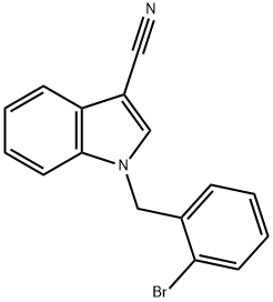 1-(2-bromobenzyl)-1H-indole-3-carbonitrile 结构式