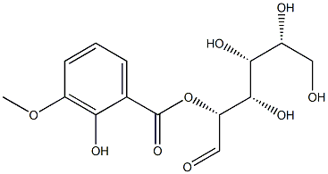 2-hydroxy-3-methoxybenzoic acid glucose ester Struktur