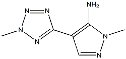 1H-Pyrazol-5-amine, 1-methyl-4-(2-methyl-2H-tetrazol-5-yl)- Structure