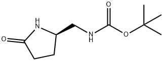 tert-butyl (R)-((5-oxopyrrolidin-2-yl)methyl)carbamate Struktur