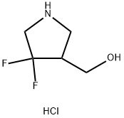 (4,4-difluoropyrrolidin-3-yl)methanol hydrochloride Struktur