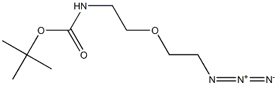 Carbamic acid, N-[2-(2-azidoethoxy)ethyl]-, 1,1-dimethylethyl ester 化学構造式