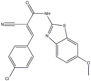 3-(4-chlorophenyl)-2-cyano-N-(6-methoxy-1,3-benzothiazol-2-yl)acrylamide|