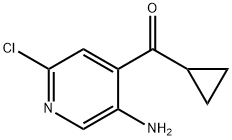 (5-Amino-2-chloro-4-pyridyl)(cyclopropyl)methanone 结构式