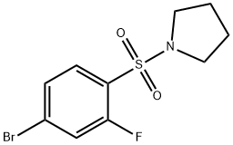 1-(4-bromo-2-fluorophenylsulfonyl)pyrrolidine 化学構造式