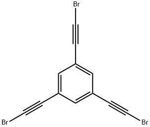 1,3,5-Tris(bromoethynyl)benzene 化学構造式