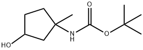 tert-butyl N-(3-hydroxy-1-methylcyclopentyl)carbamate Structure