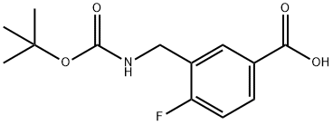 3-[(Boc-amino)methyl]-4-fluorobenzoic Acid,1780994-55-9,结构式