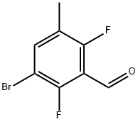 3-BROMO-2,6-DIFLUORO-5-METHYLBENZALDEHYDE,1781530-36-6,结构式