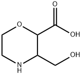 2-Morpholinecarboxylic acid, 3-(hydroxymethyl)- Structure