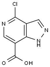 4-chloro-1H-pyrazolo[4,3-c]pyridine-7-carboxylic acid Struktur