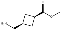 methyl cis-3-(aminomethyl)cyclobutane-1-carboxylate Struktur