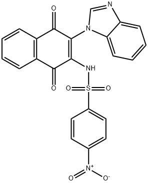 N-[3-(benzimidazol-1-yl)-1,4-dioxonaphthalen-2-yl]-4-nitrobenzenesulfonamide,1783800-77-0,结构式