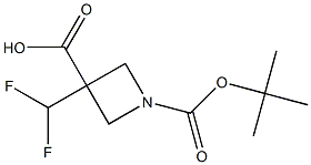 1-[(tert-butoxy)carbonyl]-3-(difluoromethyl)azetidine-3-carboxylic acid Structure