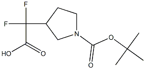 2-(1-BOC-3-吡咯烷基)-2,2-二氟乙酸,1784795-35-2,结构式