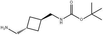 tert-butyl N-{[(1r,3r)-3-(aminomethyl)cyclobutyl]methyl}carbamate Structure
