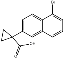 1-(5-Bromonaphthalen-2-yl)cyclopropane-1-carboxylic acid Structure