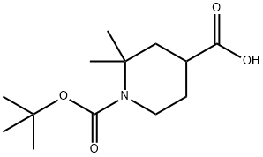 1-(tert-butoxycarbonyl)-2,2-dimethylpiperidine-4-carboxylic acid,1785482-91-8,结构式