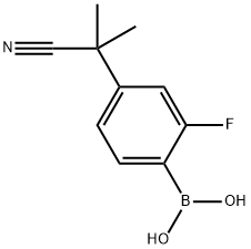 4-(1-Cyano-1-methylethyl)-2-fluorophenylboronic acid 结构式