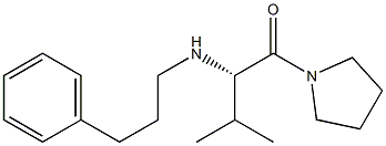 (S)-3-methyl-2-(3-phenylpropylamino)-1-(pyrrolidin-1-yl)butan-1-one 结构式