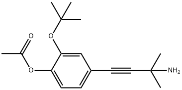 PHENOL, 4-(3-AMINO-3-METHYL-1-BUTYN-1-YL)-2-(1,1-DIMETHYLETHOXY)-, 1-ACETATE,1802633-35-7,结构式