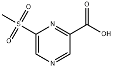 6-methanesulfonylpyrazine-2-carboxylic acid Structure