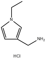 (1-ethyl-1H-pyrrol-3-yl)methanamine hydrochloride 化学構造式