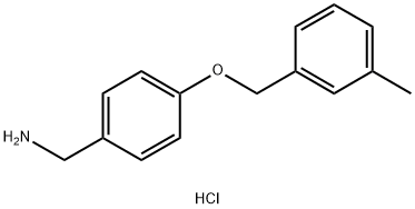 {4-[(3-methylphenyl)methoxy]phenyl}methanamine hydrochloride 化学構造式