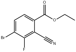 Ethyl 4-bromo-2-cyano-3-fluorobenzoate 结构式