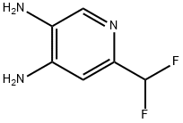3,4-Pyridinediamine, 6-(difluoromethyl)- Struktur