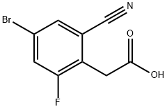 4-Bromo-2-cyano-6-fluorophenylacetic acid Structure