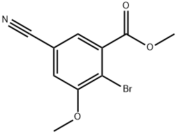 Methyl 2-bromo-5-cyano-3-methoxybenzoate Struktur