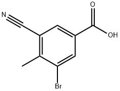 3-溴-5-氰基-4-甲基苯甲酸,1805529-16-1,结构式
